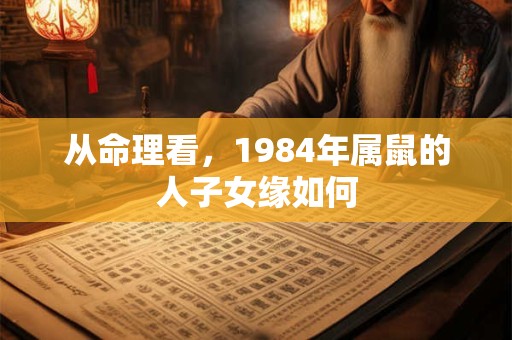 从命理看，1984年属鼠的人子女缘如何
