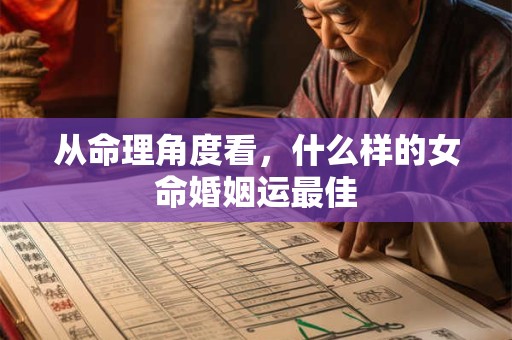 从命理角度看，什么样的女命婚姻运最佳