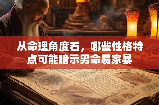 从命理角度看，哪些性格特点可能暗示男命易家暴