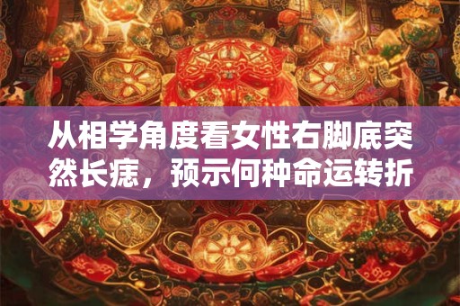 从相学角度看女性右脚底突然长痣，预示何种命运转折