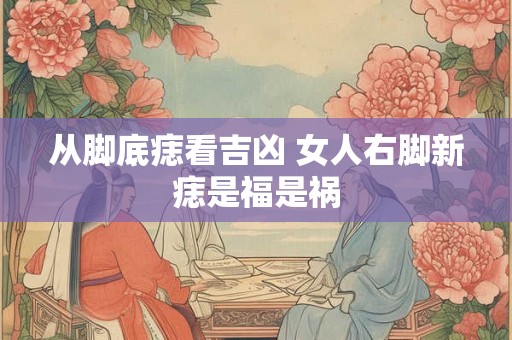 从脚底痣看吉凶 女人右脚新痣是福是祸