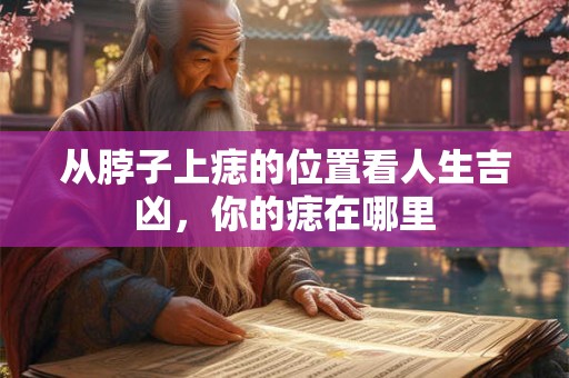 从脖子上痣的位置看人生吉凶，你的痣在哪里