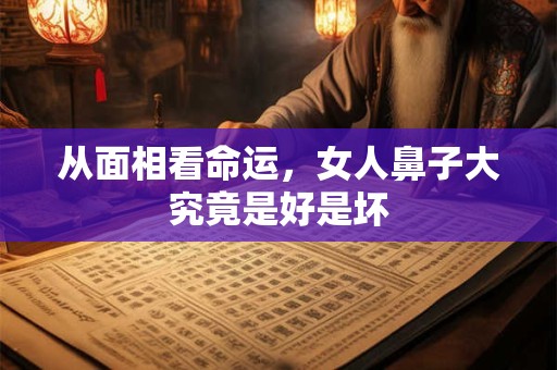 从面相看命运，女人鼻子大究竟是好是坏