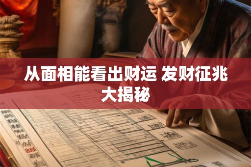 从面相能看出财运 发财征兆大揭秘