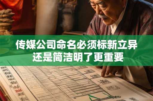 传媒公司命名必须标新立异 还是简洁明了更重要