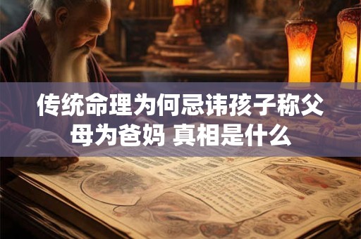 传统命理为何忌讳孩子称父母为爸妈 真相是什么