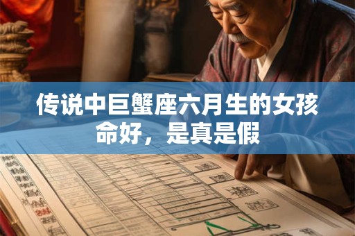 传说中巨蟹座六月生的女孩命好，是真是假