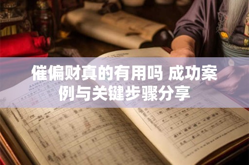 催偏财真的有用吗 成功案例与关键步骤分享