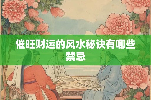催旺财运的风水秘诀有哪些禁忌