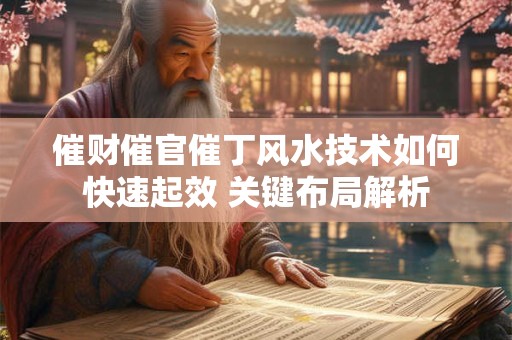 催财催官催丁风水技术如何快速起效 关键布局解析