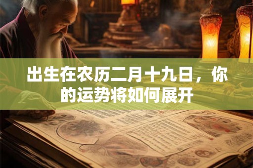 出生在农历二月十九日，你的运势将如何展开
