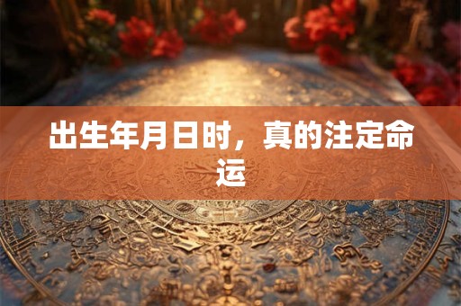 出生年月日时，真的注定命运