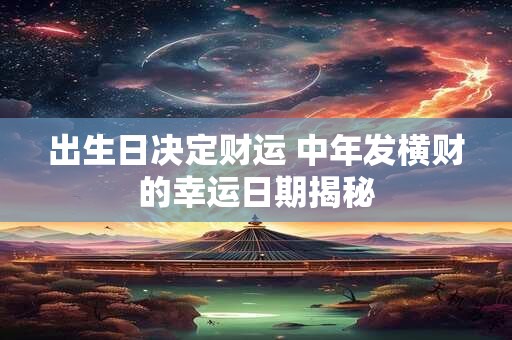 出生日决定财运 中年发横财的幸运日期揭秘
