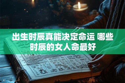 出生时辰真能决定命运 哪些时辰的女人命最好