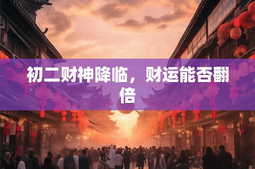 初二财神降临，财运能否翻倍