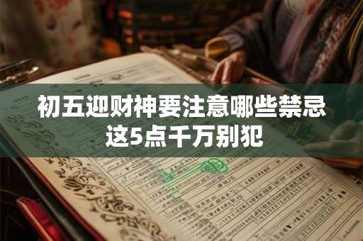 初五迎财神要注意哪些禁忌 这5点千万别犯