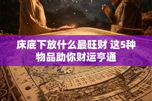 床底下放什么最旺财 这5种物品助你财运亨通