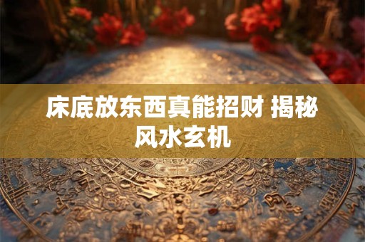 床底放东西真能招财 揭秘风水玄机