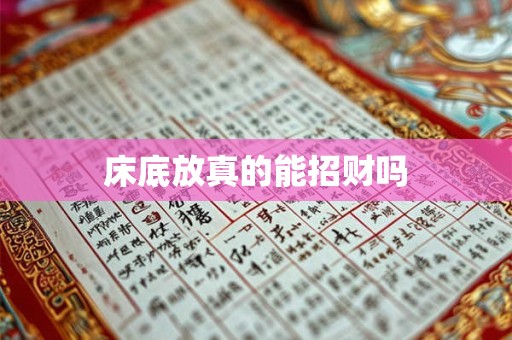 床底放真的能招财吗