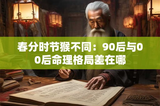 春分时节猴不同：90后与00后命理格局差在哪