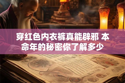 穿红色内衣裤真能辟邪 本命年的秘密你了解多少