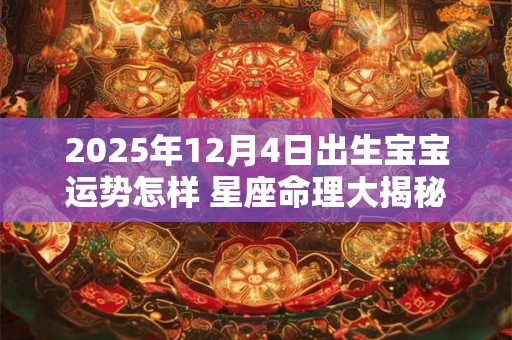 2025年12月4日出生宝宝运势怎样 星座命理大揭秘