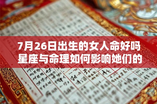 7月26日出生的女人命好吗 星座与命理如何影响她们的人生
