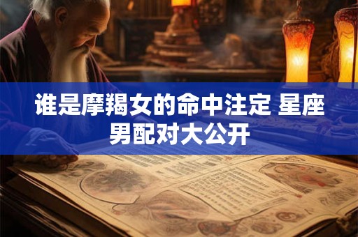 谁是摩羯女的命中注定 星座男配对大公开