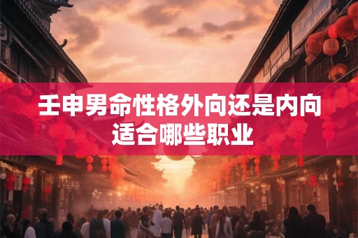 壬申男命性格外向还是内向 适合哪些职业