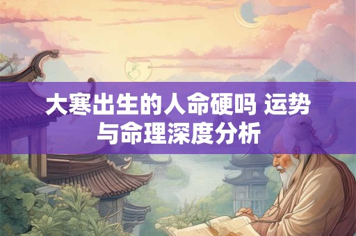大寒+羊宝宝+命运