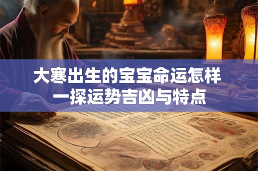 大寒出生的宝宝命运怎样 一探运势吉凶与特点