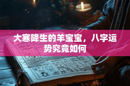 大寒降生的羊宝宝，八字运势究竟如何