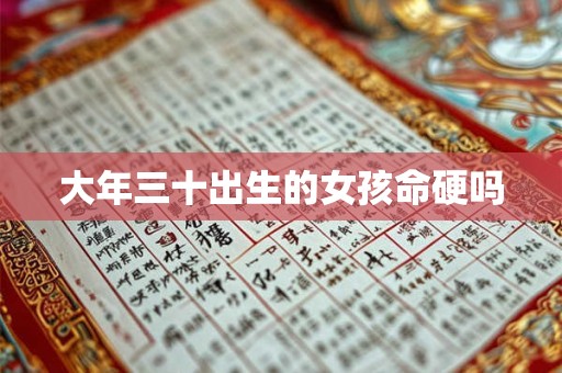 大年三十出生的女孩命硬吗