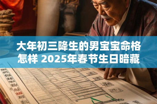 大年初三降生的男宝宝命格怎样 2025年春节生日暗藏哪些运势