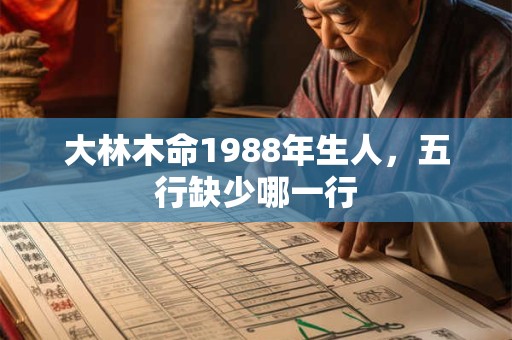 大林木命1988年生人，五行缺少哪一行