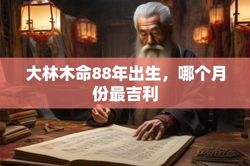 大林木命88年出生，哪个月份最吉利