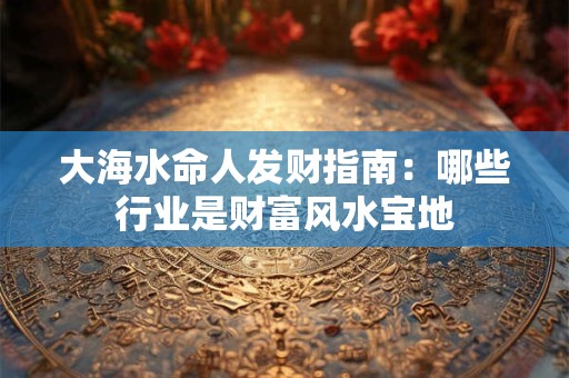 大海水命人发财指南：哪些行业是财富风水宝地