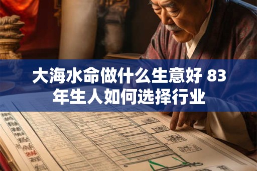 大海水命做什么生意好 83年生人如何选择行业