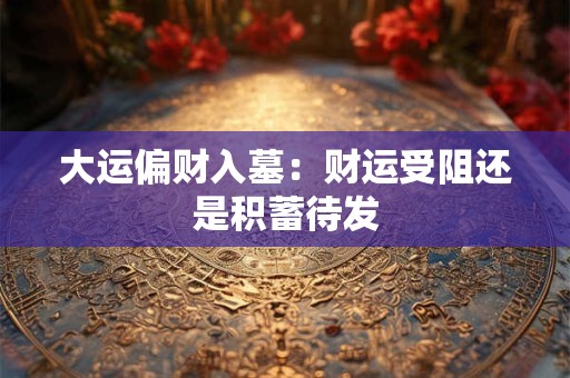 大运偏财入墓：财运受阻还是积蓄待发