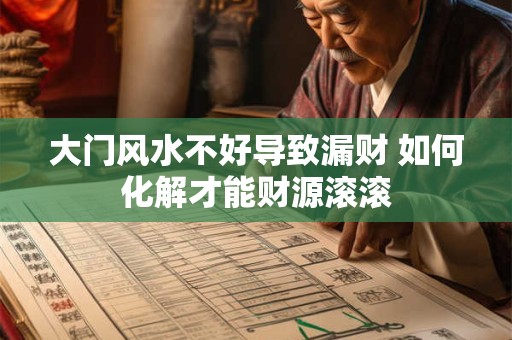 大门风水不好导致漏财 如何化解才能财源滚滚