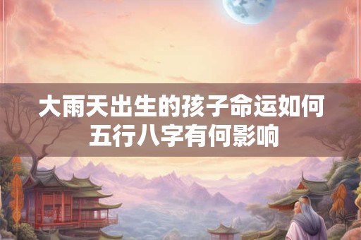 大雨天出生的孩子命运如何 五行八字有何影响