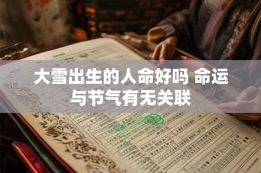 大雪出生的人命好吗 命运与节气有无关联