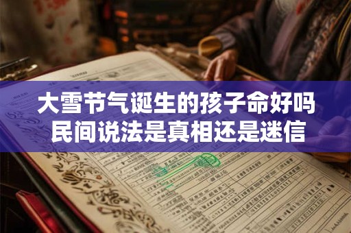 大雪节气诞生的孩子命好吗 民间说法是真相还是迷信