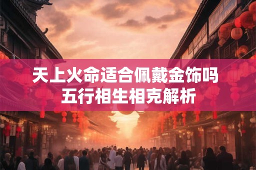 天上火命适合佩戴金饰吗 五行相生相克解析