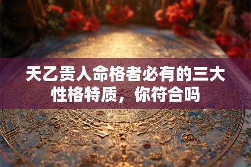 天乙贵人命格者必有的三大性格特质，你符合吗