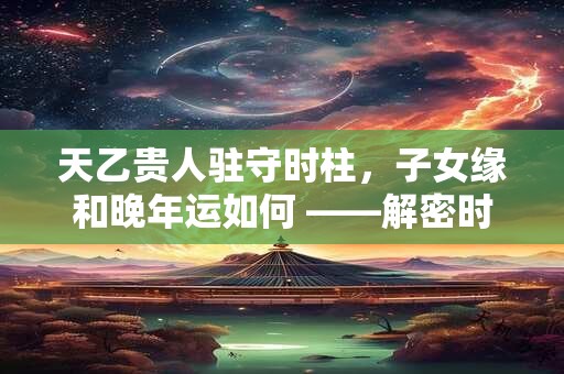 天乙贵人驻守时柱，子女缘和晚年运如何 ——解密时柱贵人的家庭影响