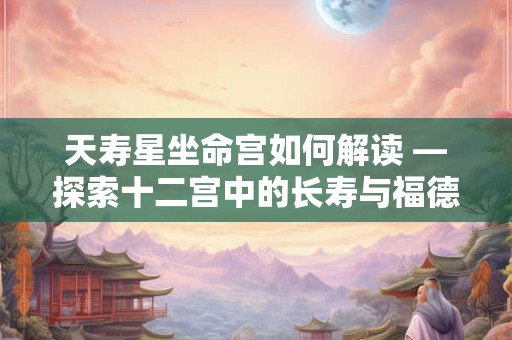天寿星坐命宫如何解读 —探索十二宫中的长寿与福德象征
