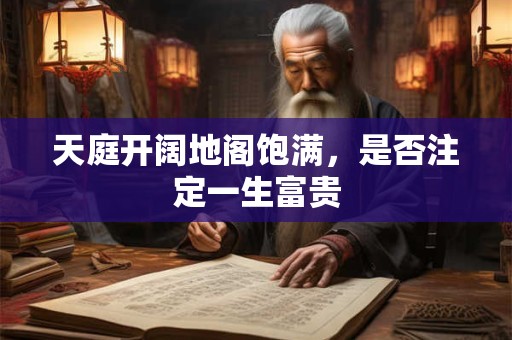 天庭开阔地阁饱满，是否注定一生富贵