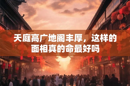 天庭高广地阁丰厚，这样的面相真的命最好吗