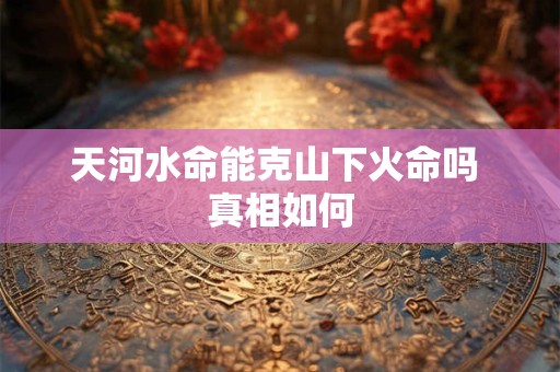 天河水命能克山下火命吗 真相如何